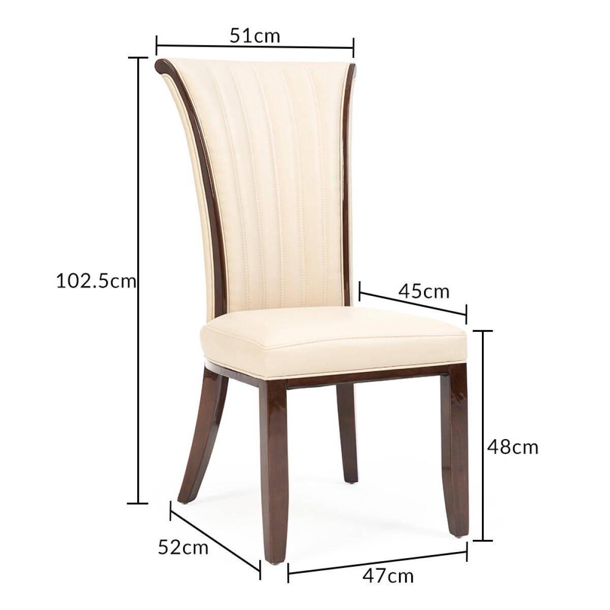 Lorient Cream Leather Dining Chairs – image 13