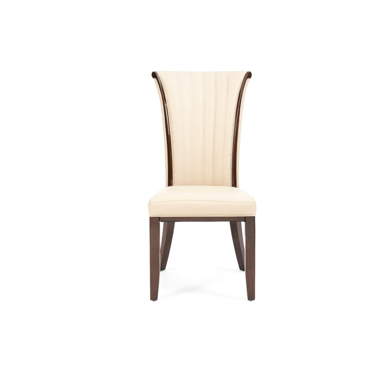 Lorient Cream Leather Dining Chairs – image 14