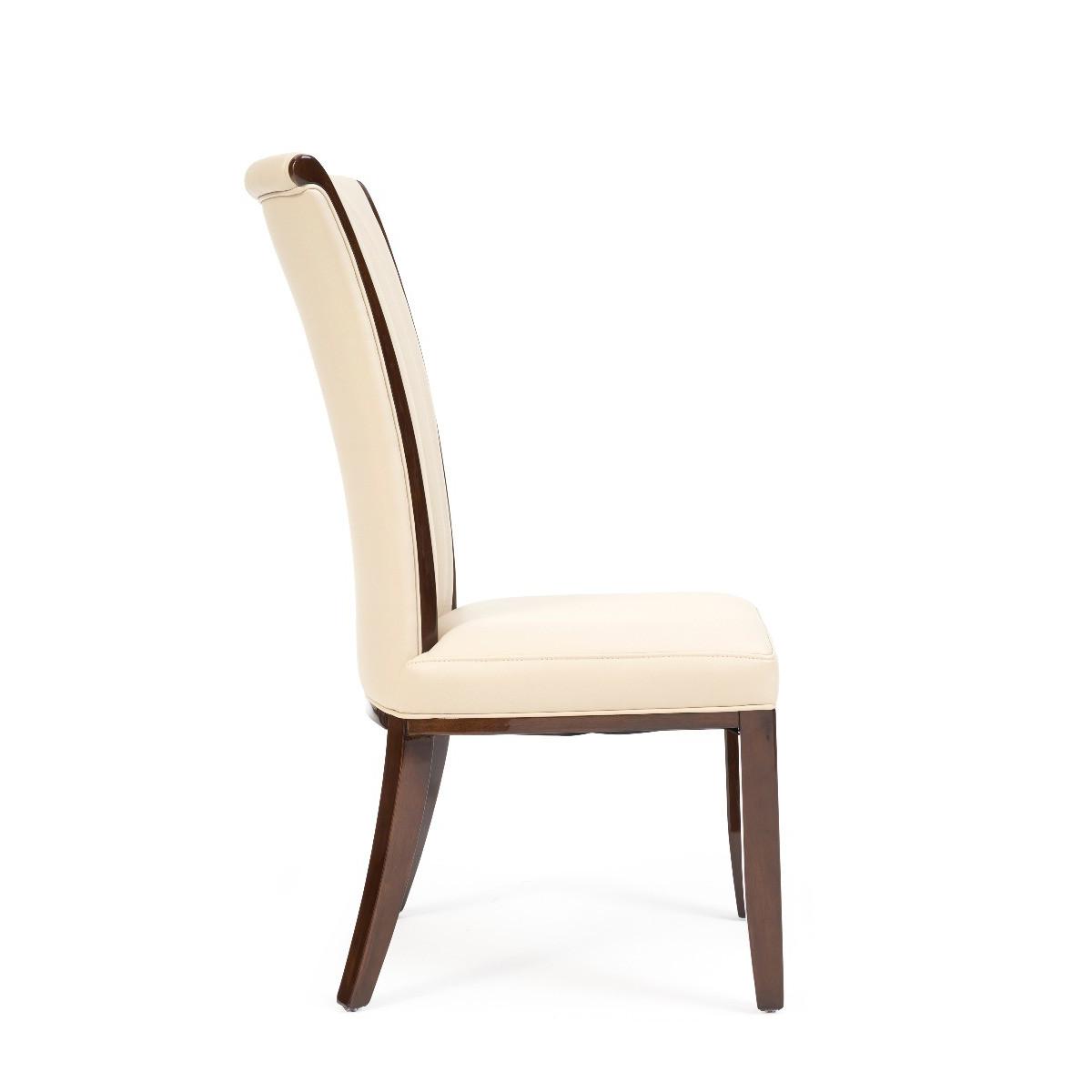 Lorient Cream Leather Dining Chairs – image 4