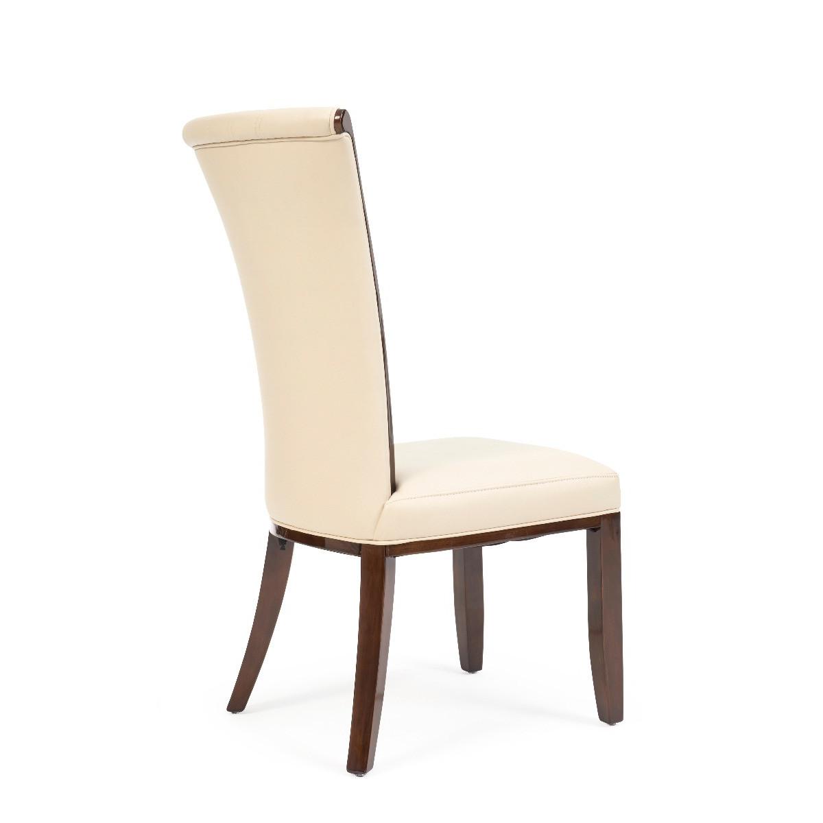 Lorient Cream Leather Dining Chairs – image 5