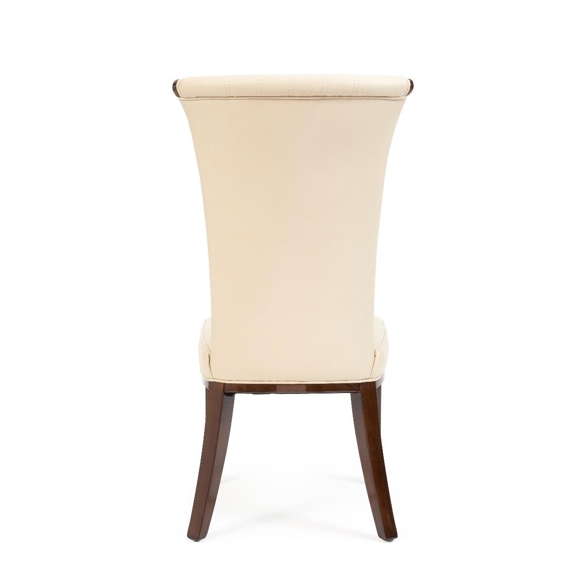 Lorient Cream Leather Dining Chairs – image 6