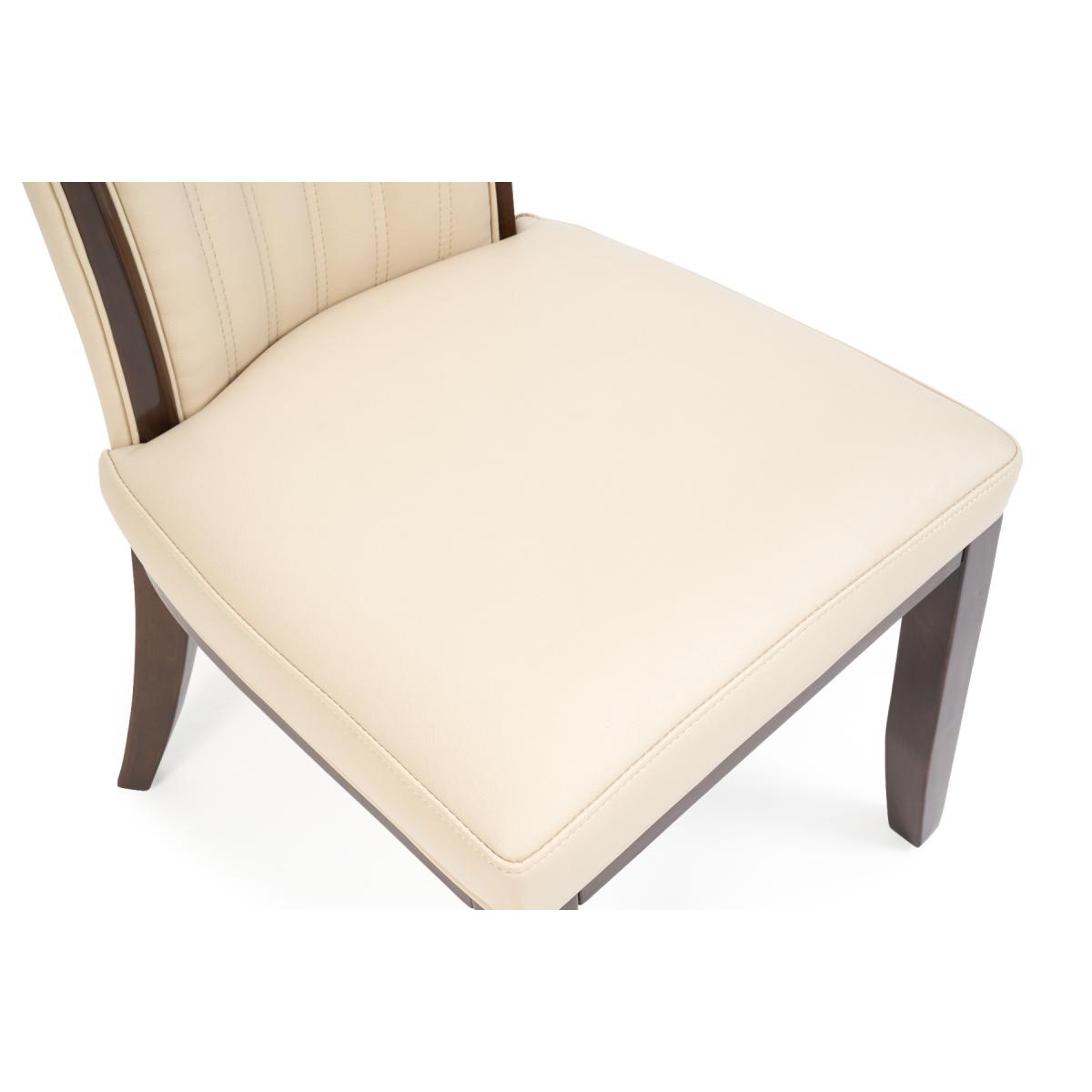 Lorient Cream Leather Dining Chairs – image 7
