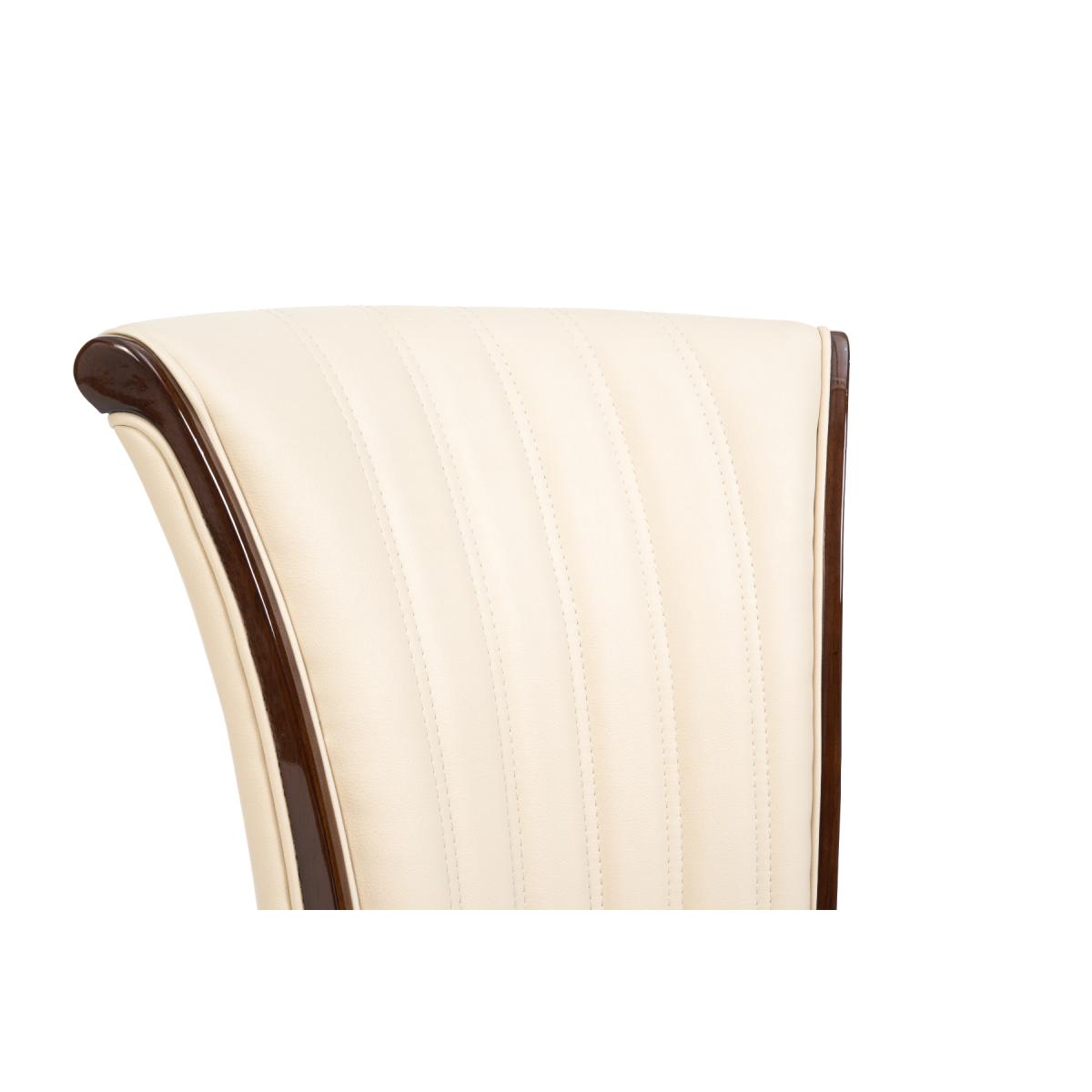 Lorient Cream Leather Dining Chairs – image 8
