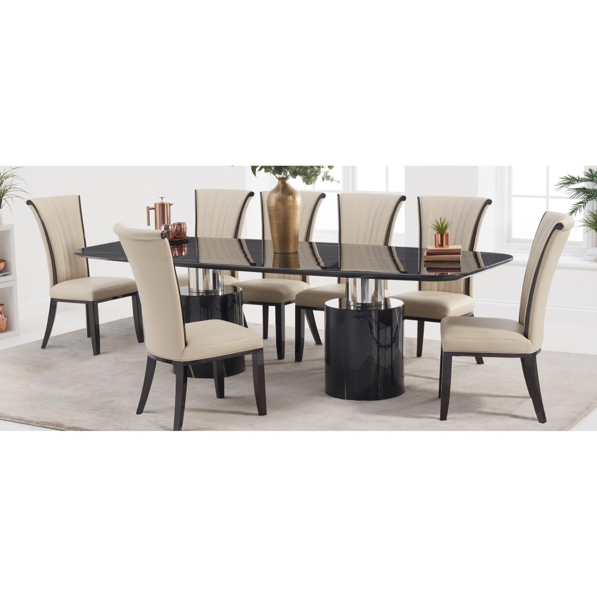 Lorient Cream Leather Dining Chairs – image 10