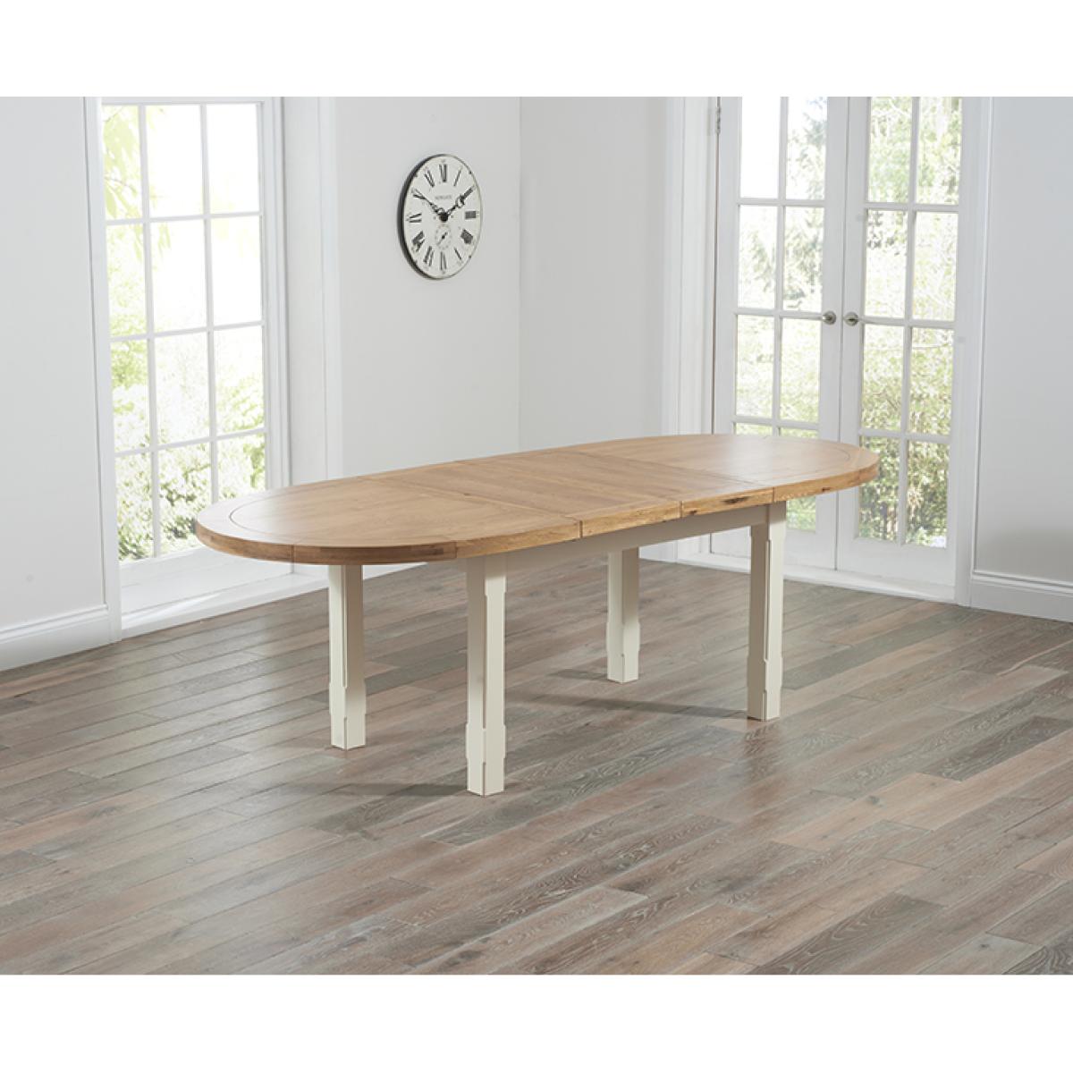 Chelsea Oak & Cream Extending Dining Table with Cavendish Chairs - Cream, 4 Chairs – image 5