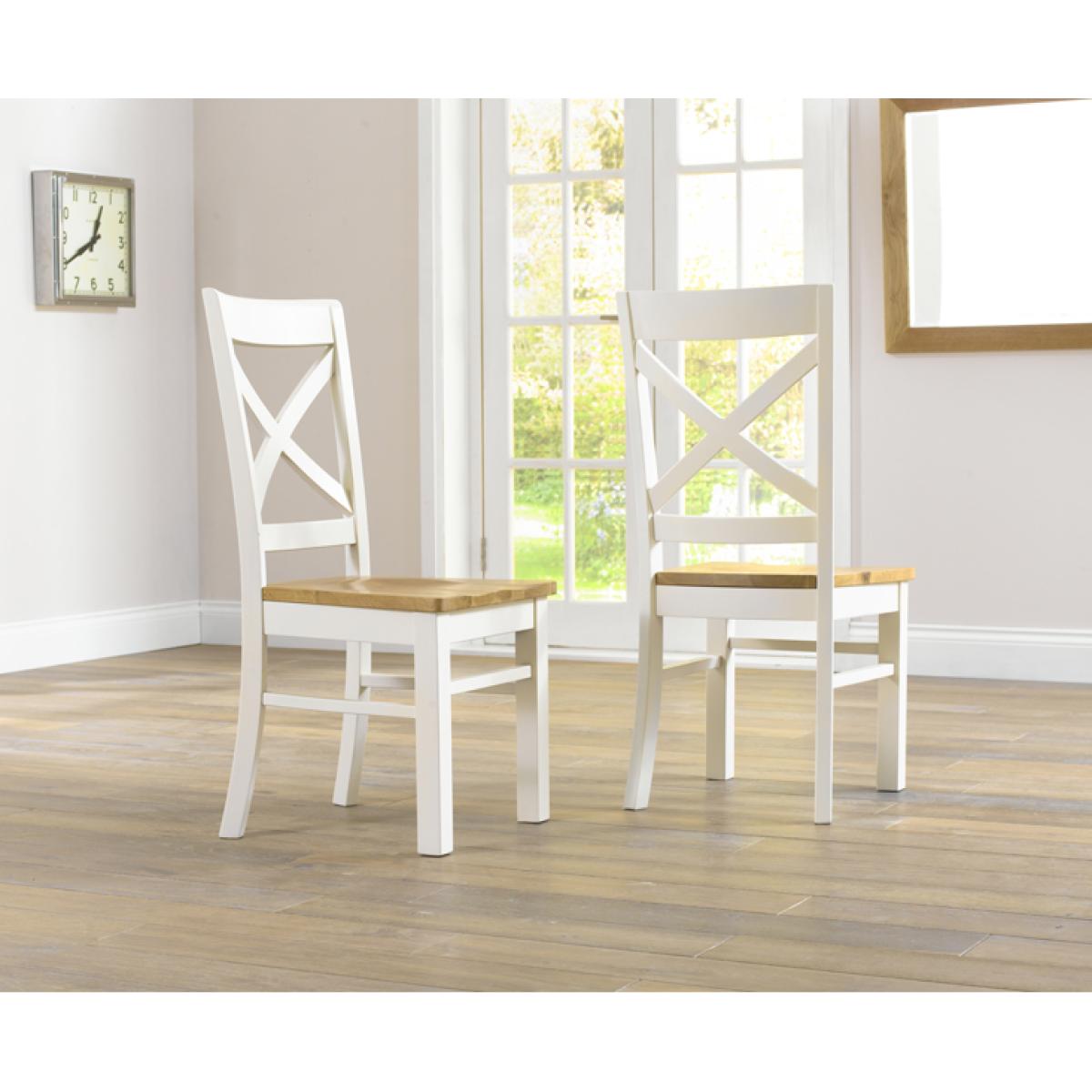 Chelsea Oak & Cream Extending Dining Table with Cavendish Chairs - Cream, 4 Chairs – image 7