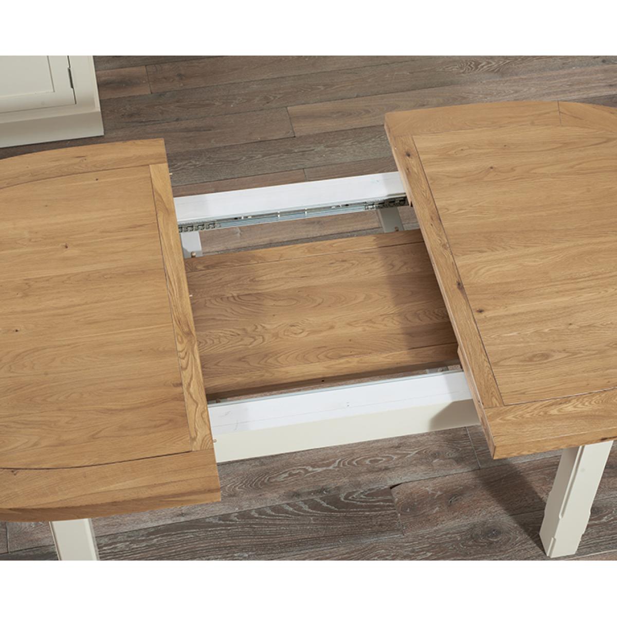 Chelsea Oak & Cream Extending Dining Table with Cavendish Chairs - Cream, 4 Chairs – image 8