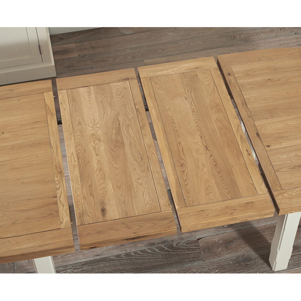 Chelsea Oak & Cream Extending Dining Table with Cavendish Chairs - Cream, 4 Chairs – image 10