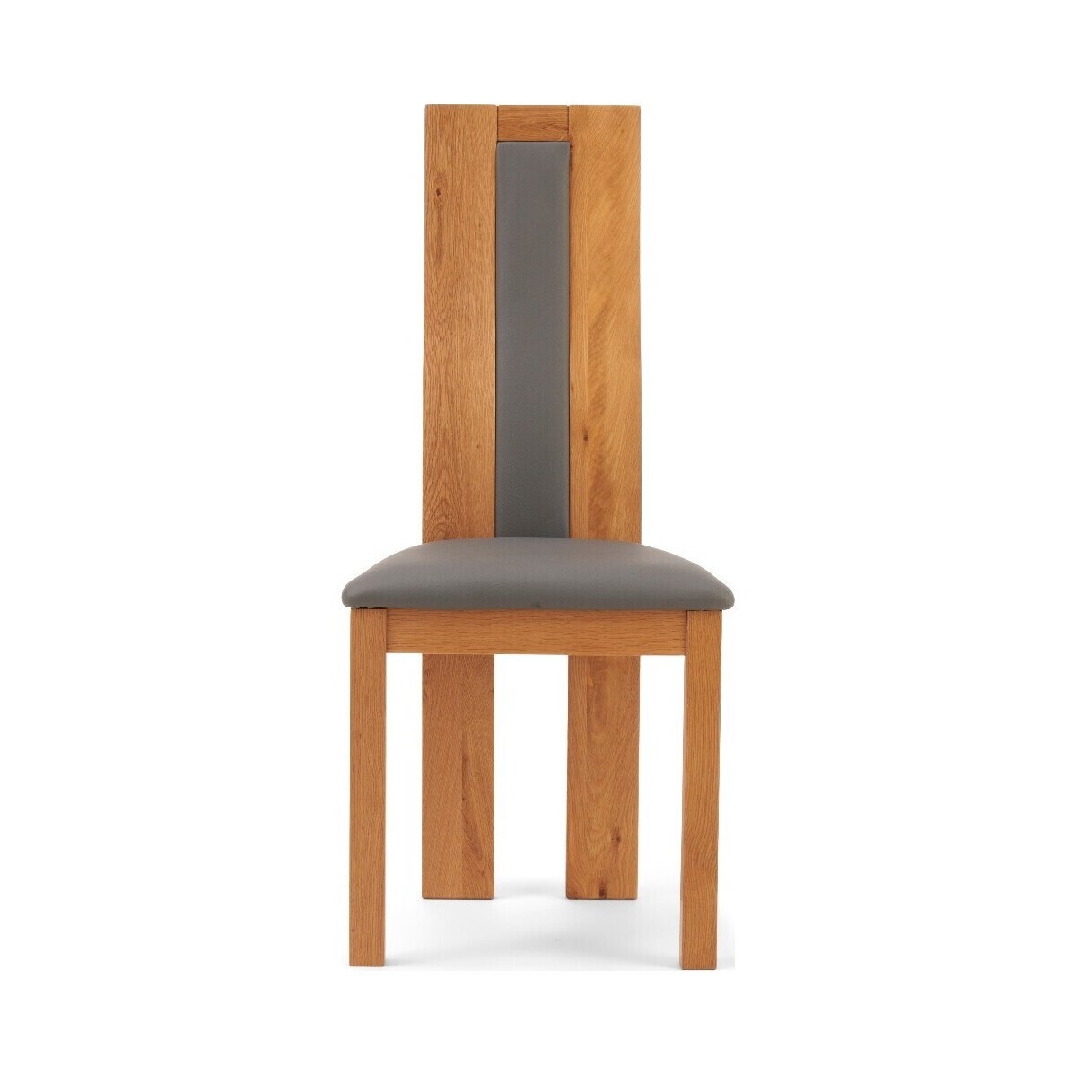Toronto Solid Oak and Grey Dining Chairs - Grey, 2 Chairs – image 2