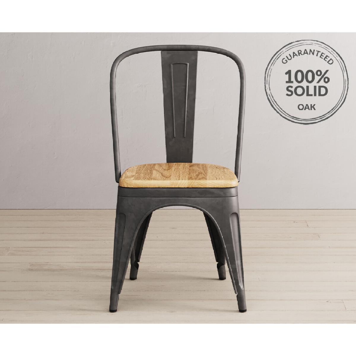 Loft Oak and Metal Dining Chairs – image 2