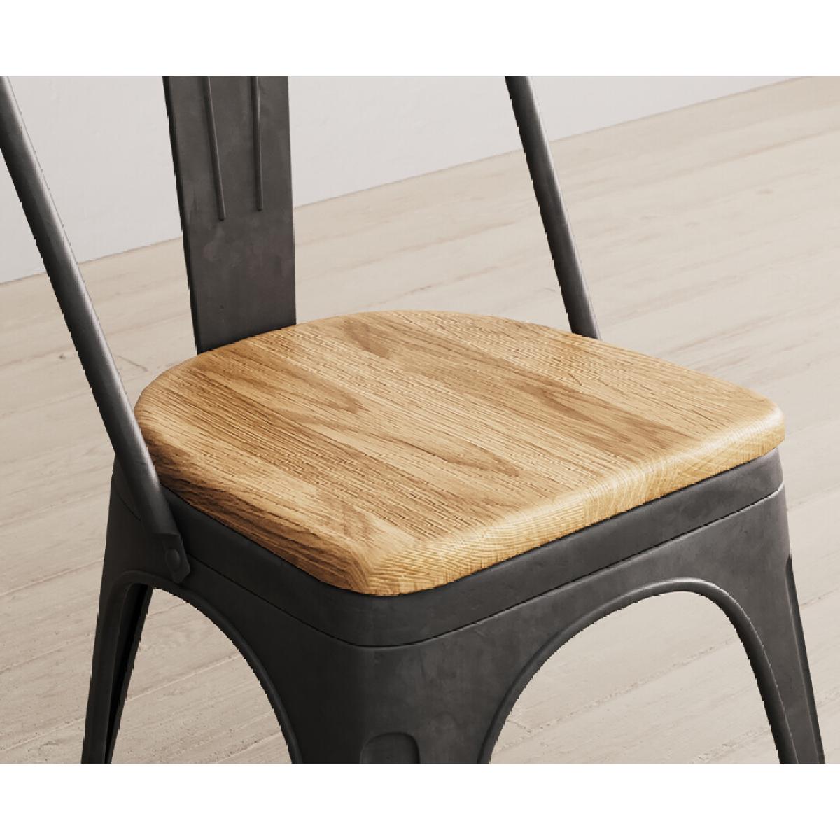 Loft Oak and Metal Dining Chairs – image 4