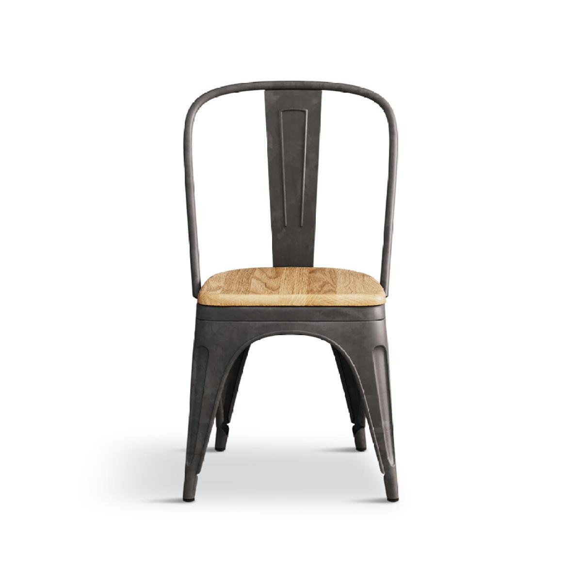 Loft Oak and Metal Dining Chairs – image 5