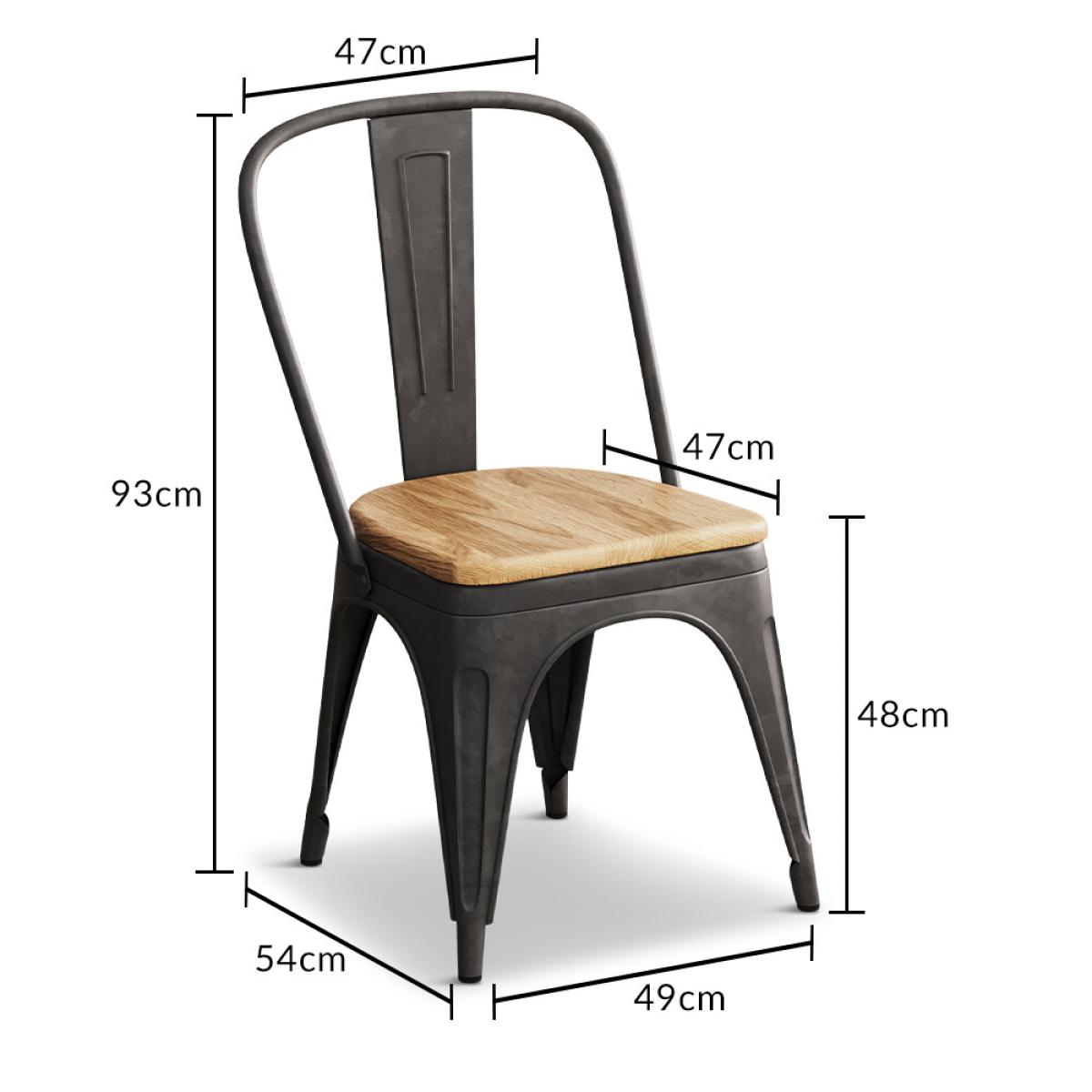 Loft Oak and Metal Dining Chairs – image 10