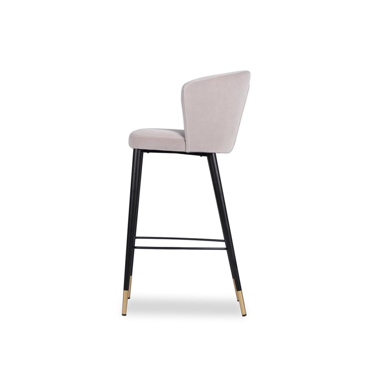 Liang & Eimil Elica Stool Gainsborough Dorian Grey Velvet – image 2