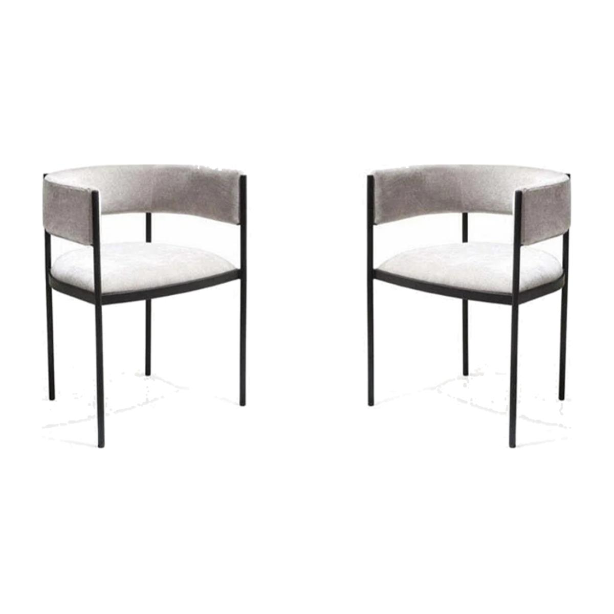 Tommy Franks Envie I Set of 2 Dining Chairs in Giselle Grey Beige