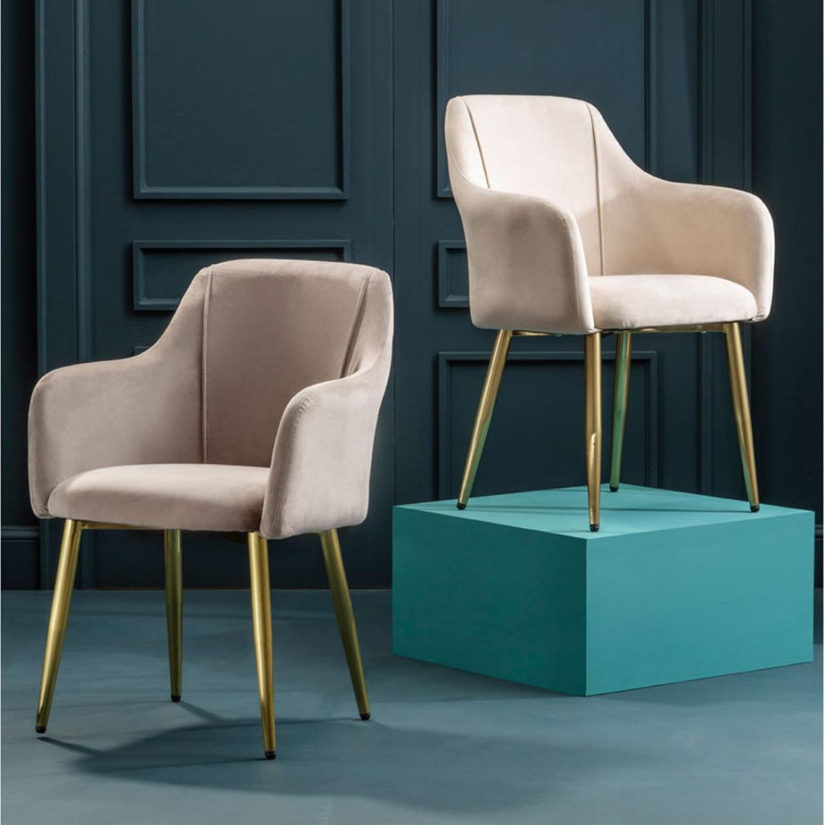 Olivia's Daisy Dining Chair in Stone Velvet – image 5