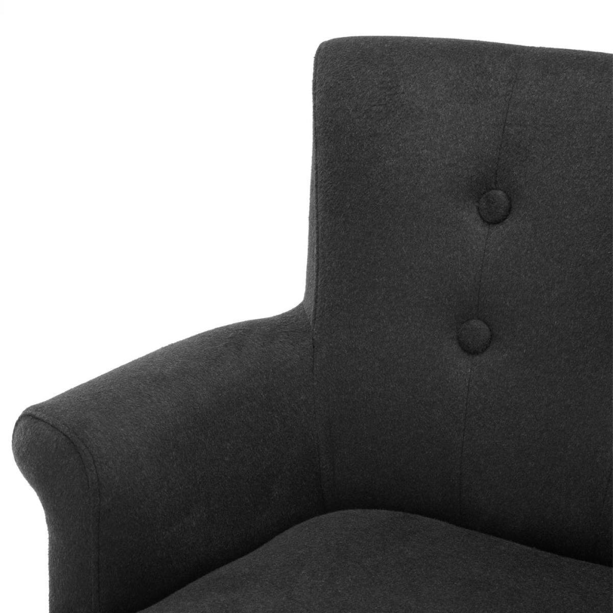 Eichholtz Key Largo Dining Chair Arm in Black Cashmere – image 4