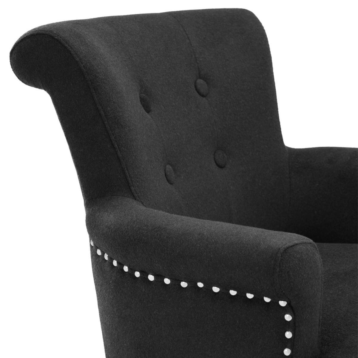 Eichholtz Key Largo Dining Chair Arm in Black Cashmere – image 5