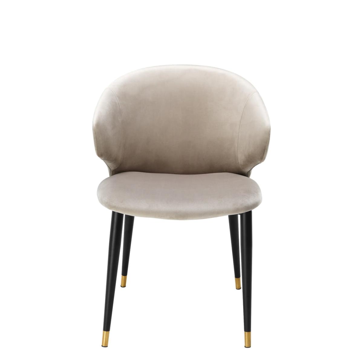 Eichholtz Volante Dining Chair Roche Beige Velvet With Arm – image 2