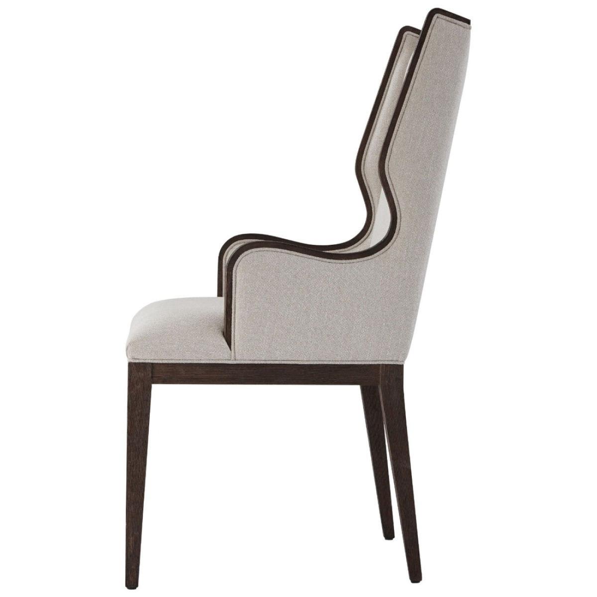 TA Studio Della Dining Chair with Arms in Kendal Linen – image 3