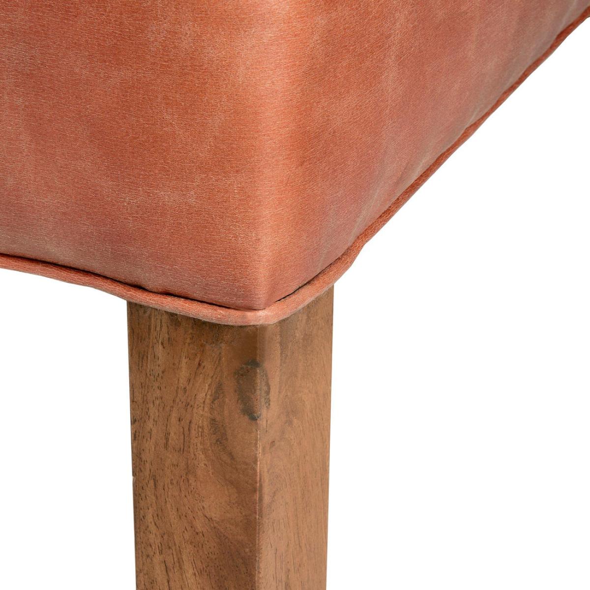 Hill Interiors Faux Leather Dining Chair in Tan – image 4