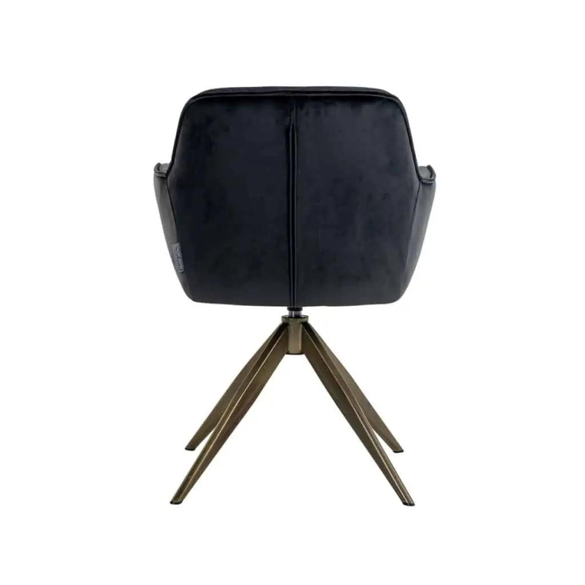 Richmond Interiors Aline Antraciet Velvet Swivel Chair – image 4