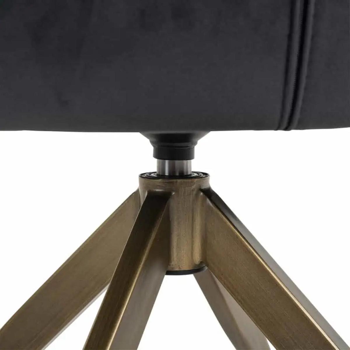 Richmond Interiors Aline Antraciet Velvet Swivel Chair – image 5