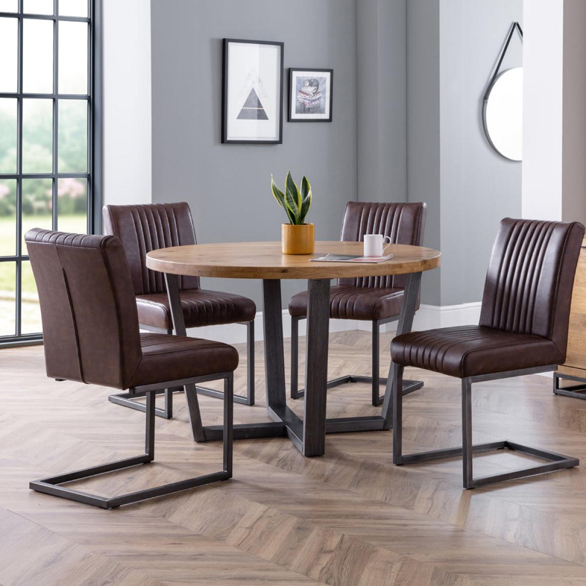 Olivia's Set of 2 Baxter Chairs in Brown – image 1