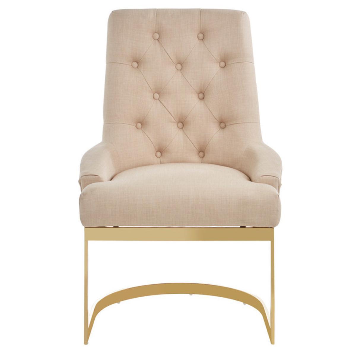 Olivia's Ava Natural Linen Dining Chair – image 6
