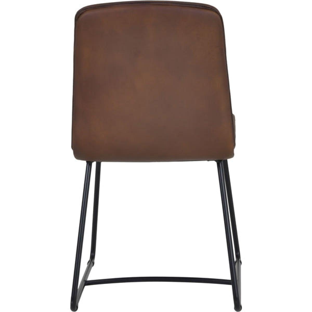 Libra Richmond Matt Leather Dining Chair Light Brown – image 3
