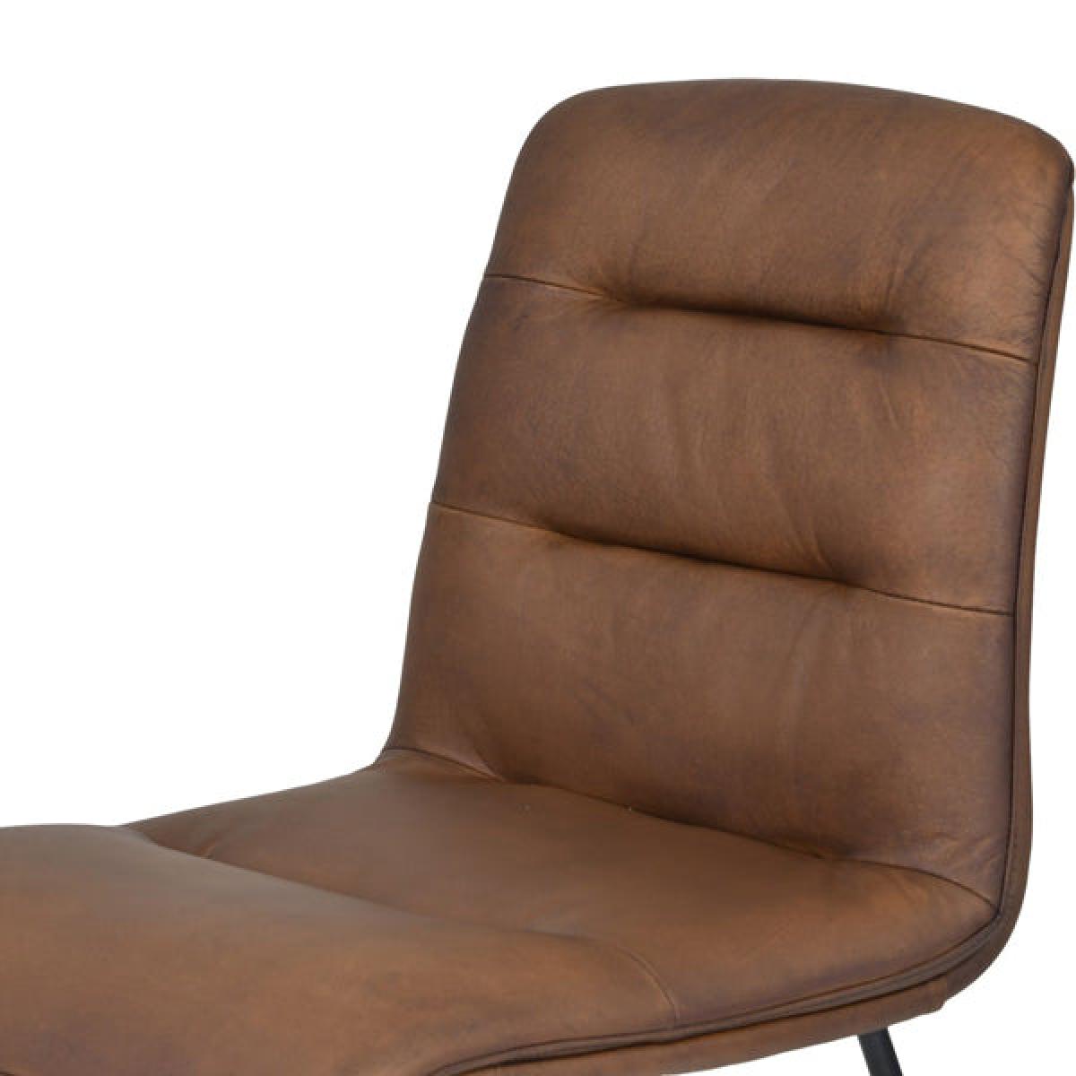 Libra Richmond Matt Leather Dining Chair Light Brown – image 4