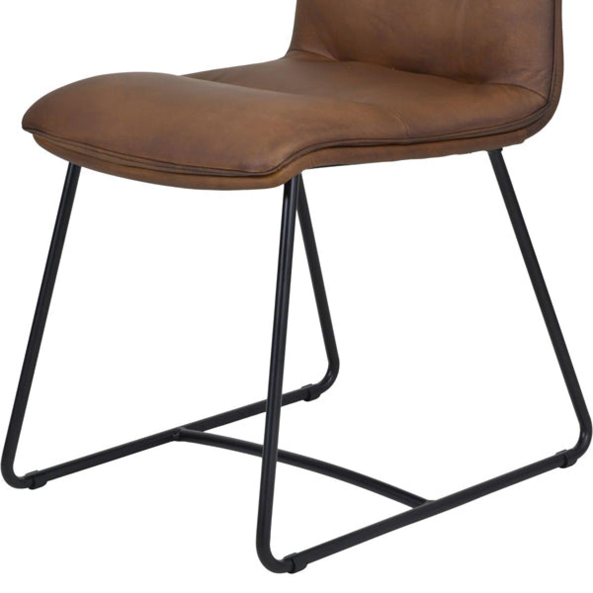 Libra Richmond Matt Leather Dining Chair Light Brown – image 5