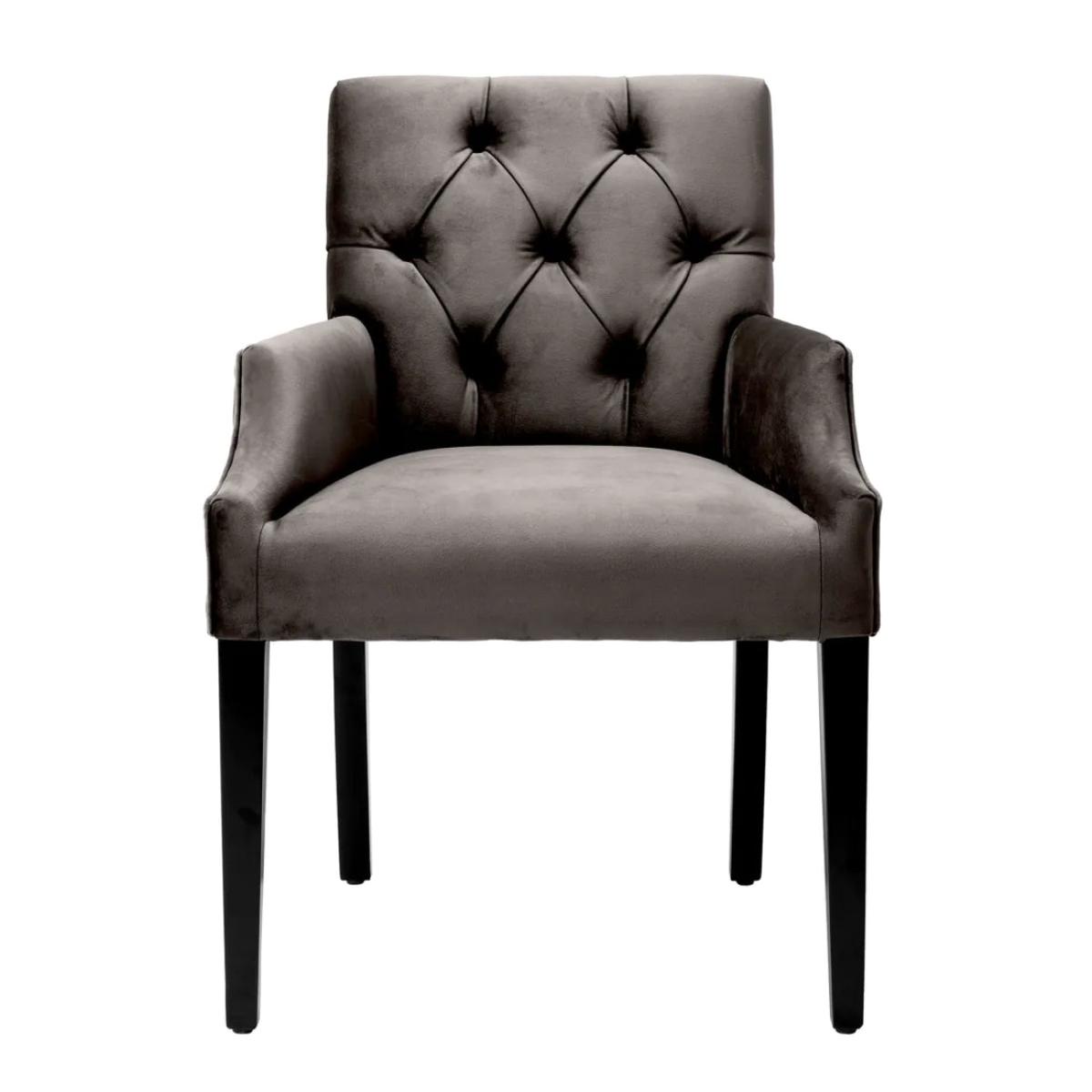 Eichholtz Dining Chair Atena in Savona Grey Velvet – image 2