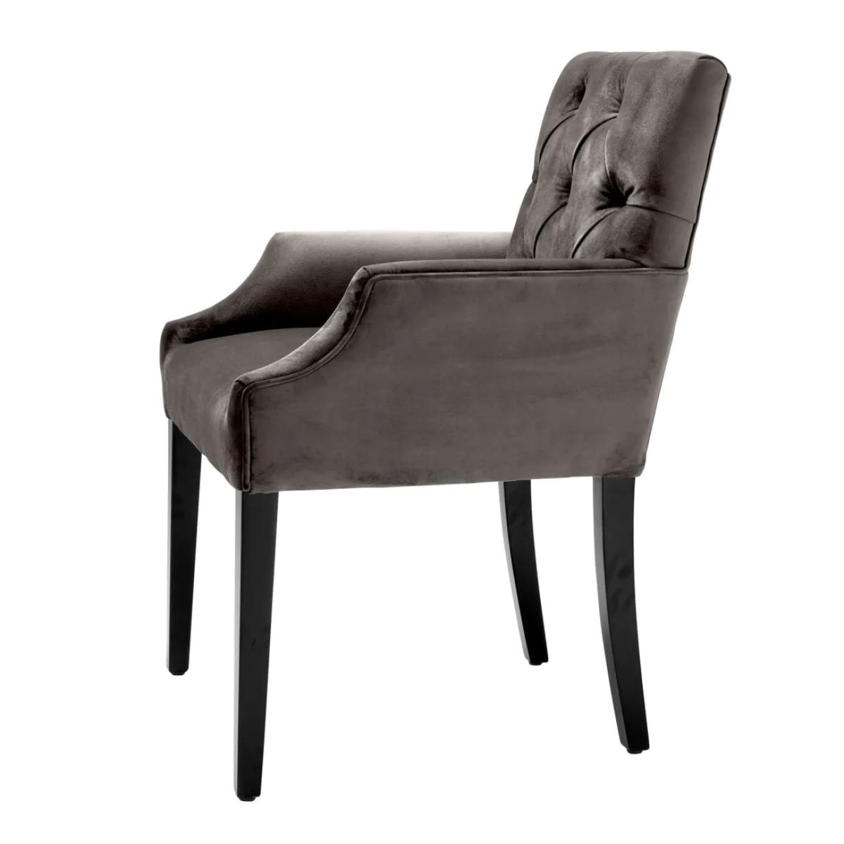 Eichholtz Dining Chair Atena in Savona Grey Velvet – image 4