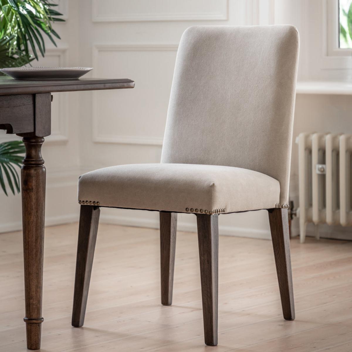 Gallery Interiors Mayfair Dining Chair in Cement Linen – image 2