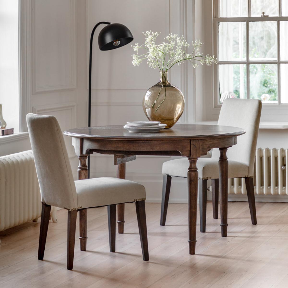 Gallery Interiors Mayfair Dining Chair in Cement Linen – image 3