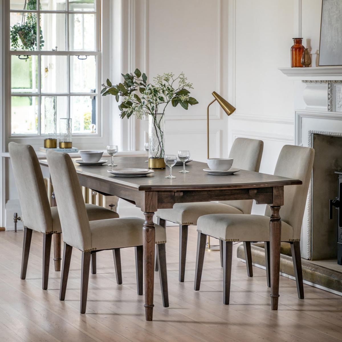 Gallery Interiors Mayfair Dining Chair in Cement Linen – image 4