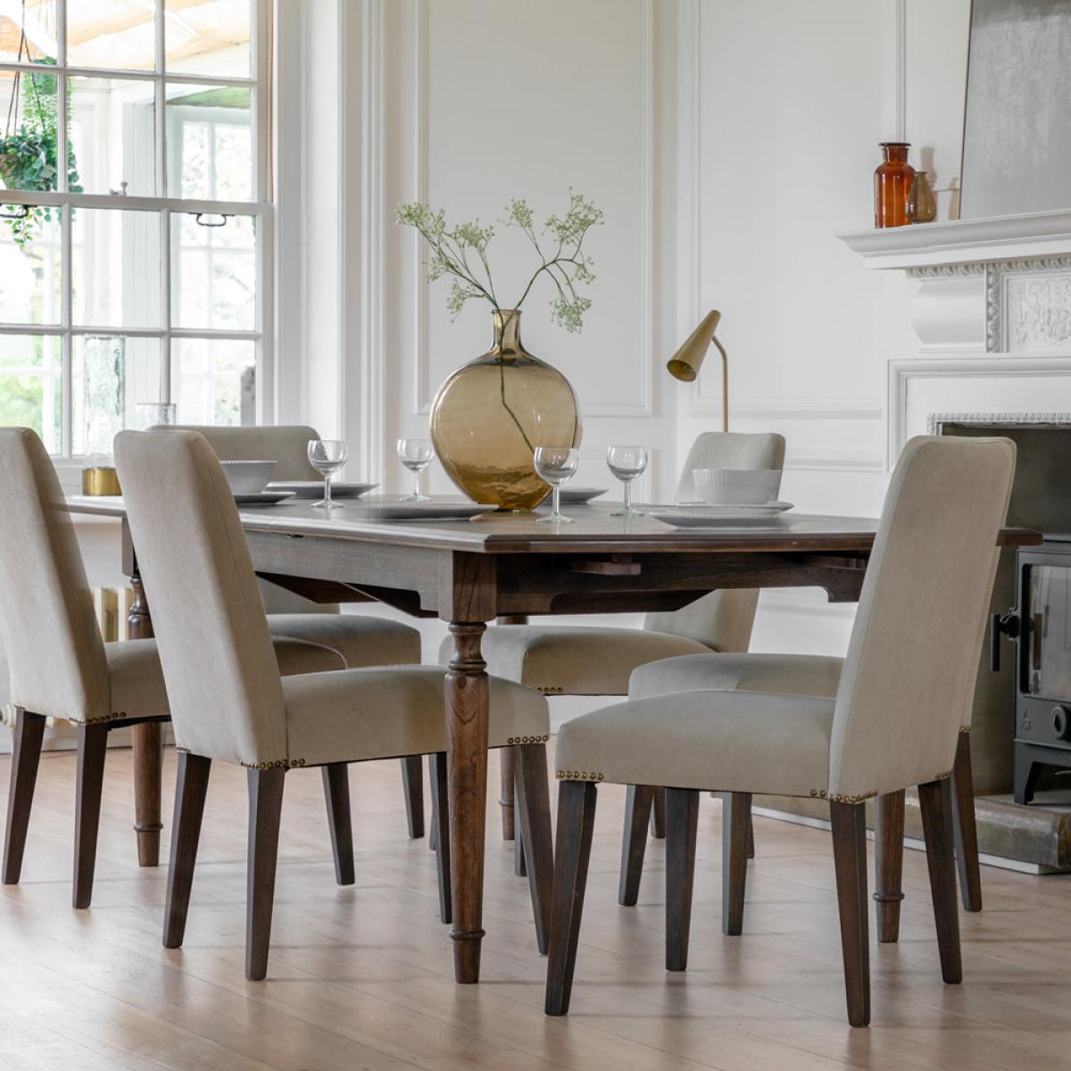 Gallery Interiors Set of 2 Highgate Dining Chair in Dove Velvet – image 5