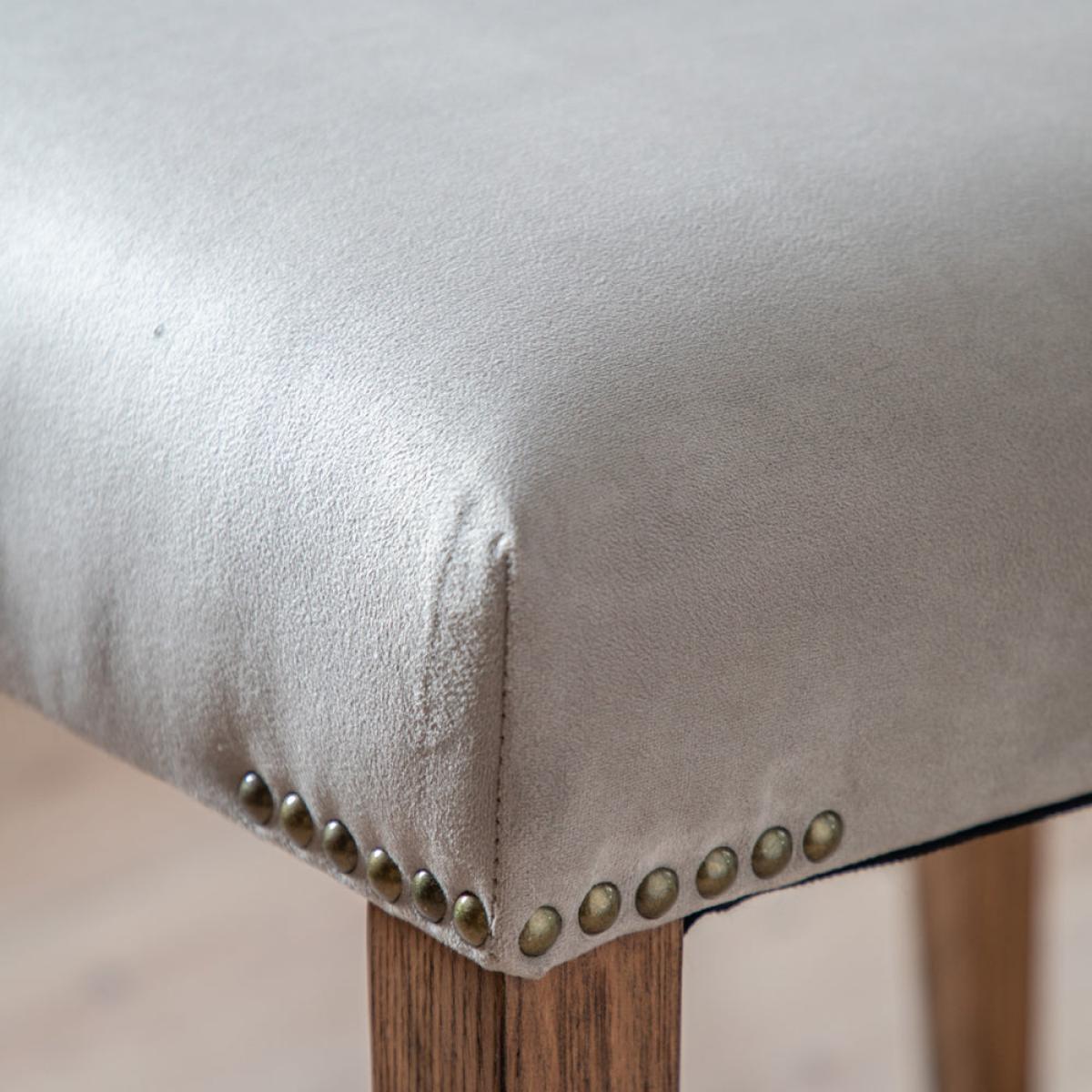 Gallery Interiors Set of 2 Highgate Dining Chair in Dove Velvet – image 6