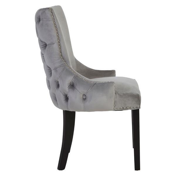 Olivia's Dining Chair Velvet in Grey – image 3