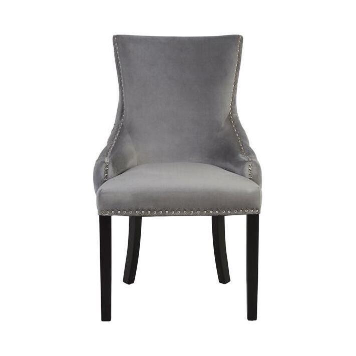 Olivia's Dining Chair Velvet in Grey – image 2