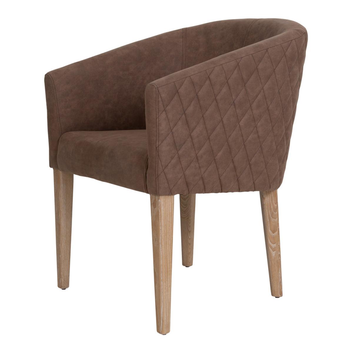 Libra York Tan Tub Dining Chair In Faux Leather – image 2