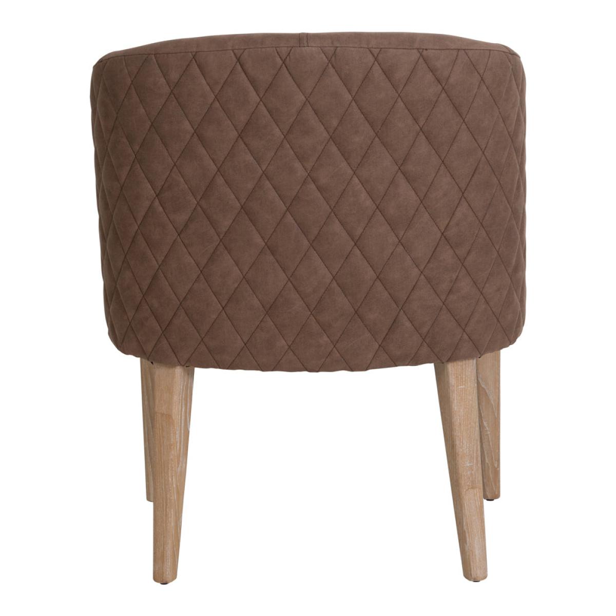 Libra York Tan Tub Dining Chair In Faux Leather – image 3