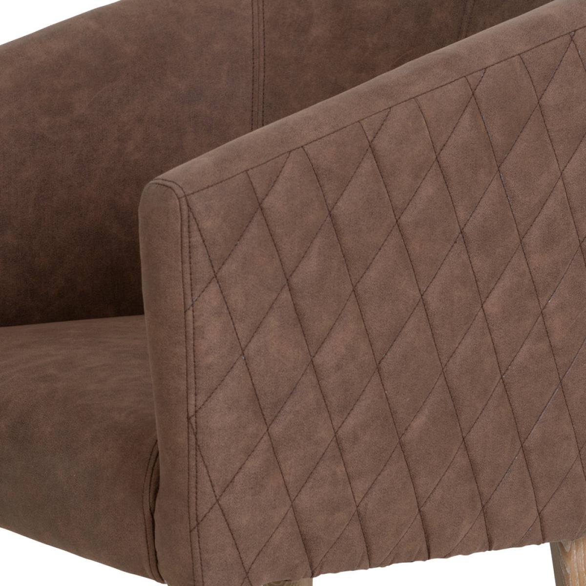 Libra York Tan Tub Dining Chair In Faux Leather – image 5