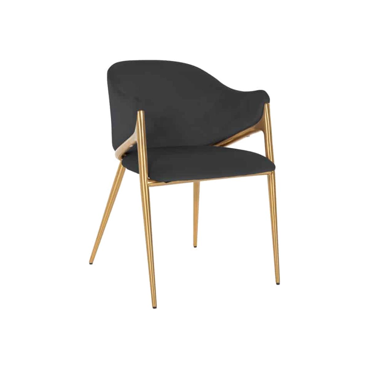 Richmond Interiors Gwen Antraciet Velvet Chair