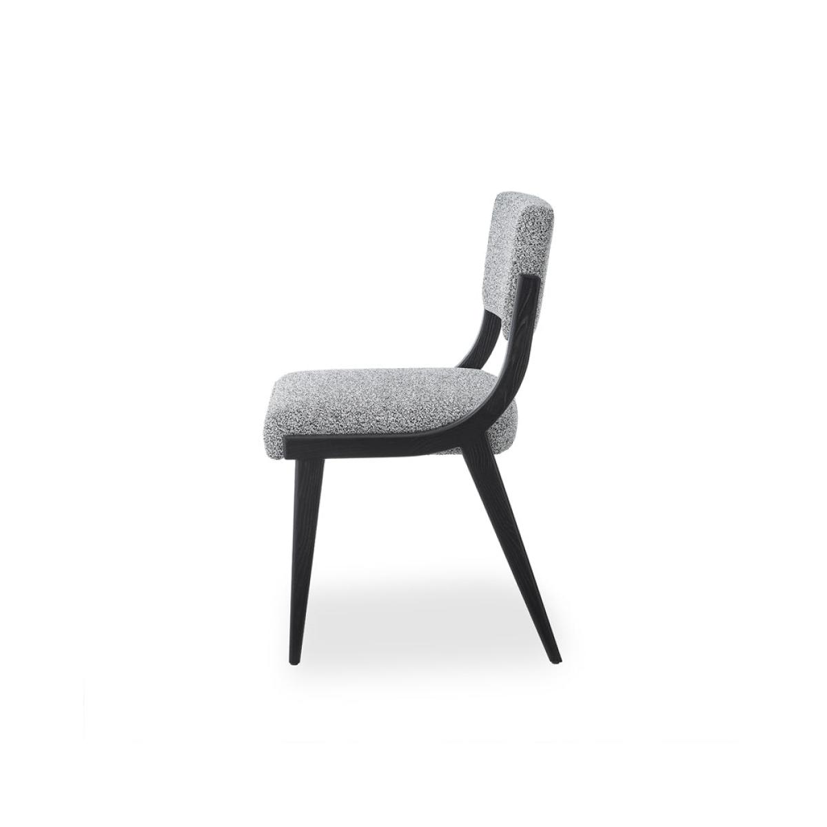 Liang & Eimil Miami Dining Chair Cordoba Speckle Grey & Matt Black – image 2