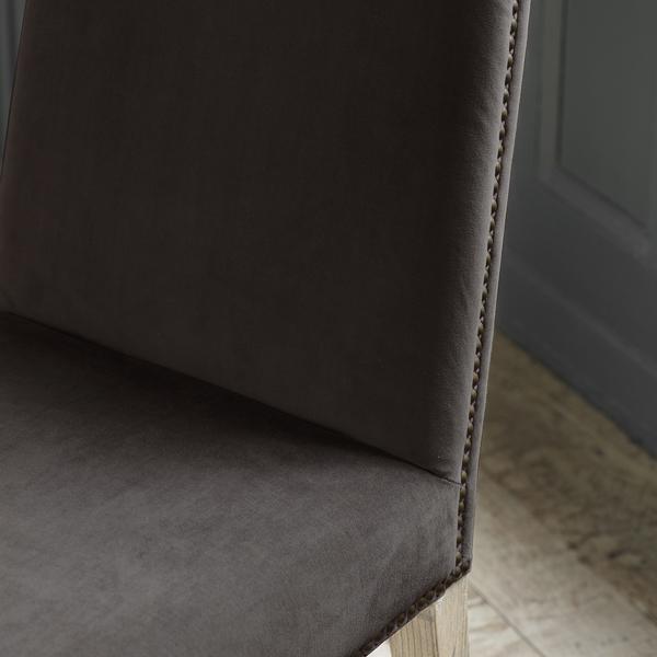 Gallery Direct Rex Dining Chair in Mouse Velvet (2pk) | Outlet – image 3