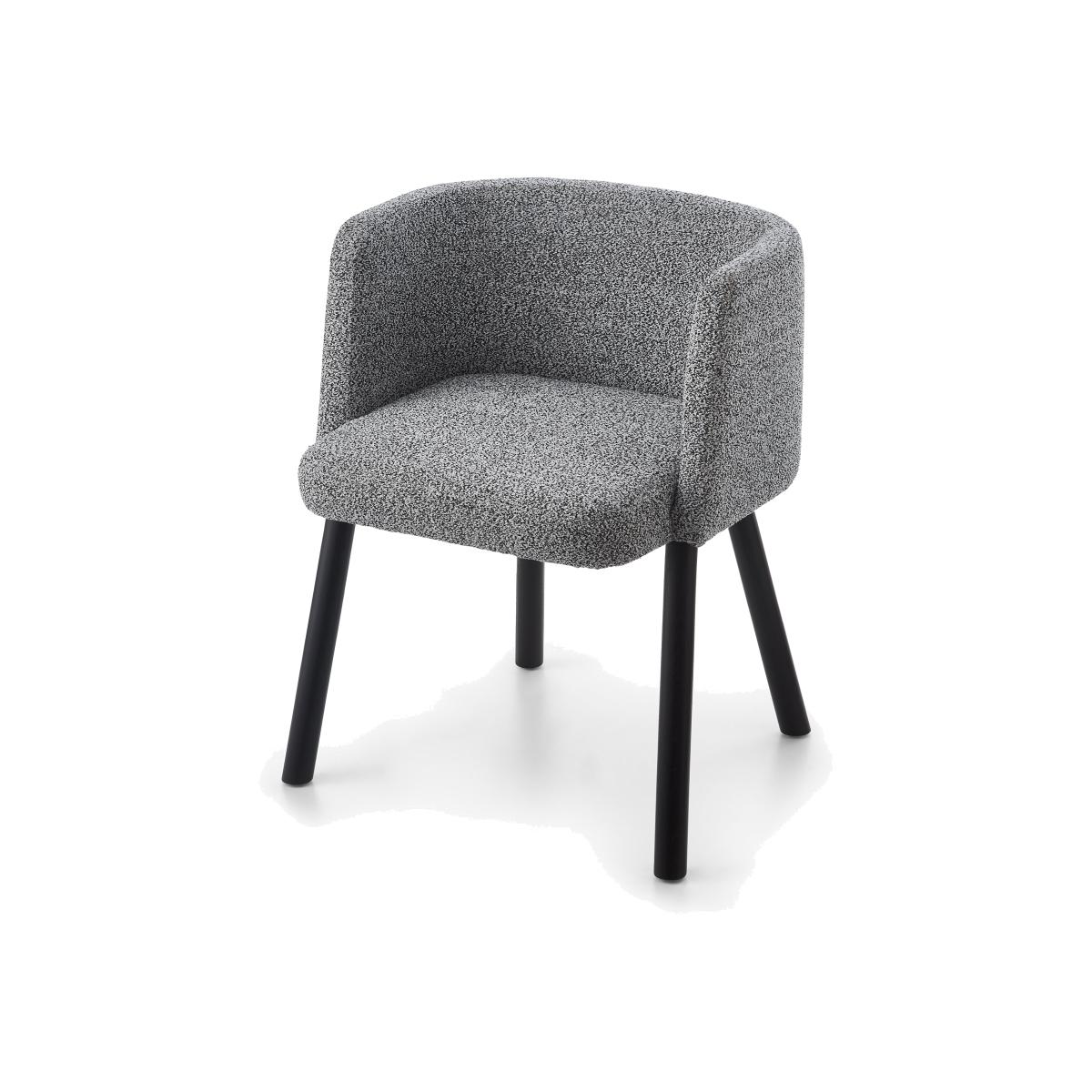 Liang and Eimil Ethis Dining Chair in Speckle Grey and Matt Black – image 1
