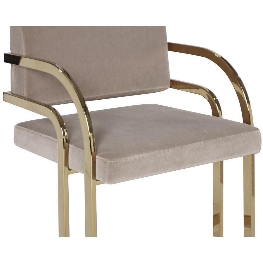 Liang & Eimil Dylan Dining Chair Gainsborough Mink Velvet Polished Brass – image 3