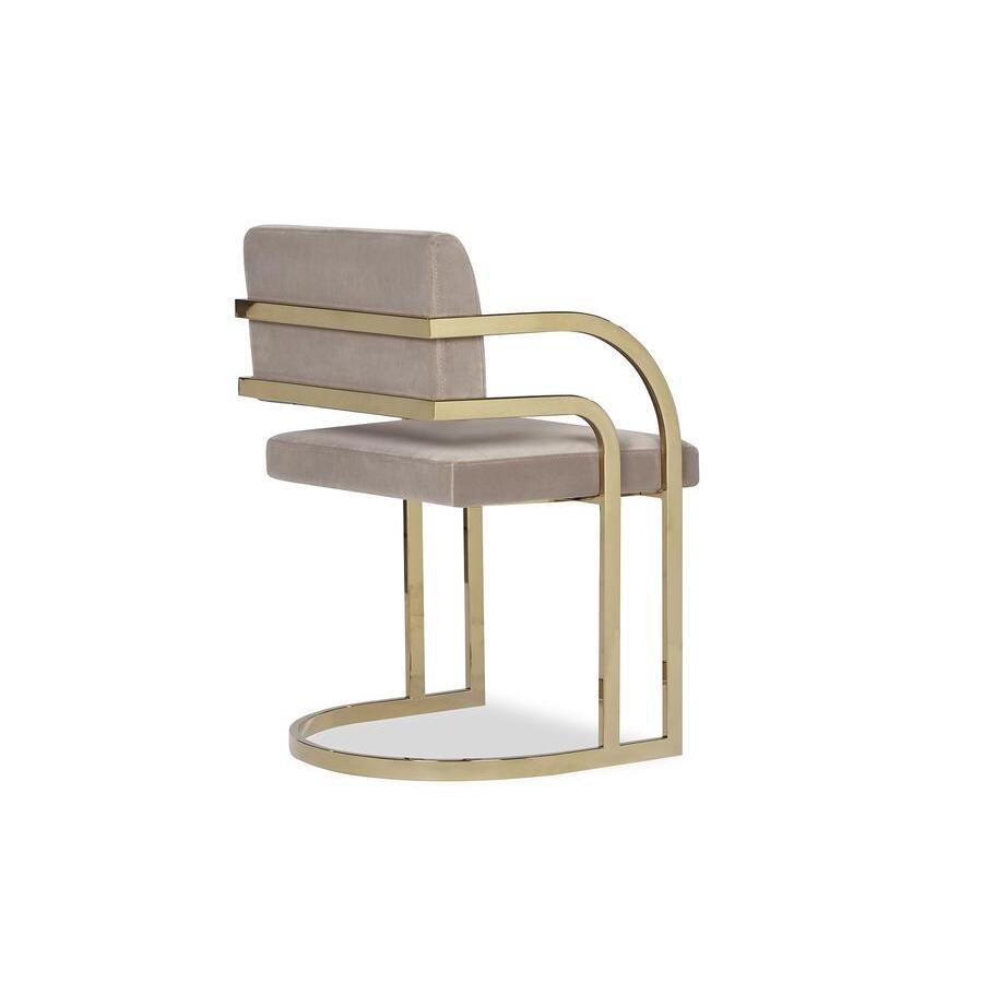 Liang & Eimil Dylan Dining Chair Gainsborough Mink Velvet Polished Brass – image 5